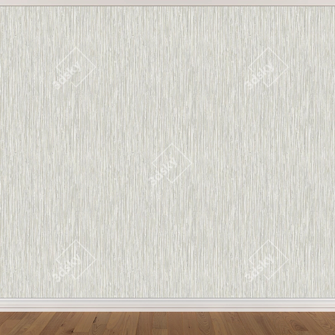 Seamless Wallpaper Set - 3 Color Options 3D model image 4