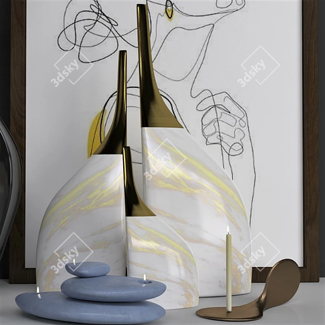 Modern Decore Set 3D model image 2