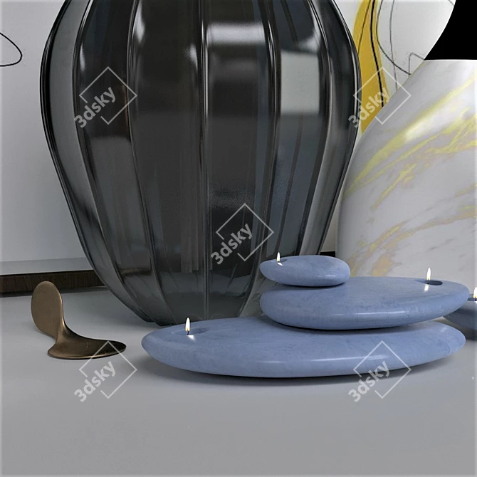 Modern Decore Set 3D model image 3