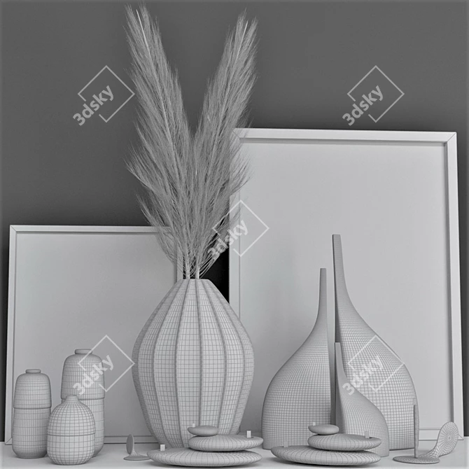 Modern Decore Set 3D model image 5