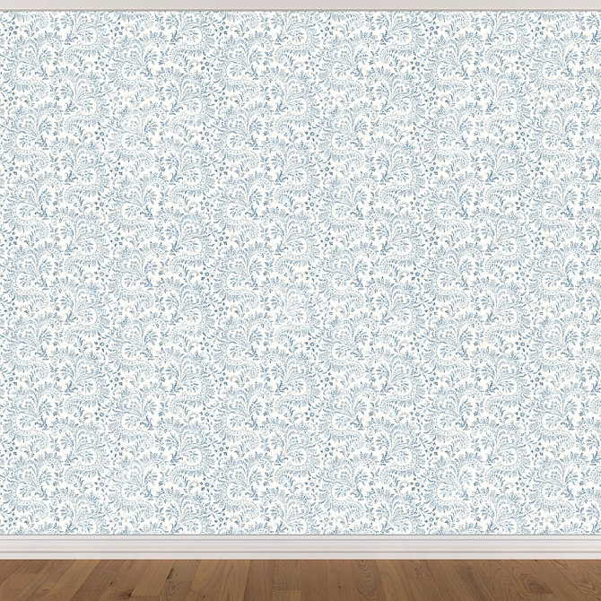 Seamless Wallpaper Set: 3 Colors 3D model image 2