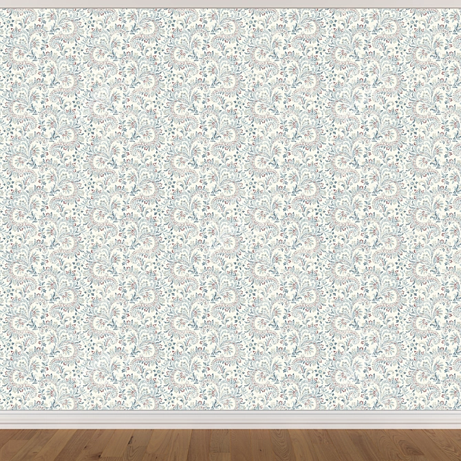 Seamless Wallpaper Set: 3 Colors 3D model image 3