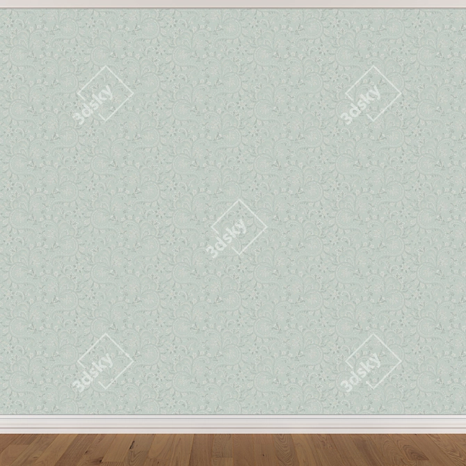 Seamless Wallpaper Set: 3 Colors 3D model image 4