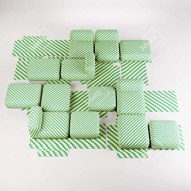 Mangas Collection: Rug & Poufs by Patricia Urquiola 3D model image 17