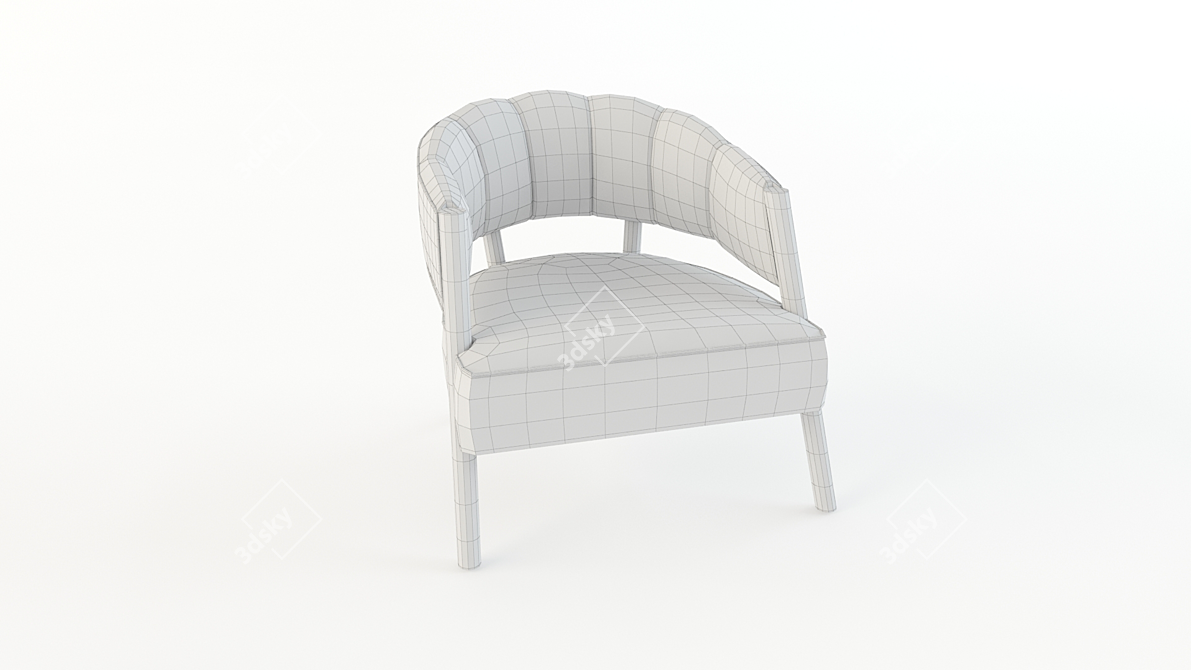 Elegant Ellen Armchair: High-quality 3D Model 3D model image 4