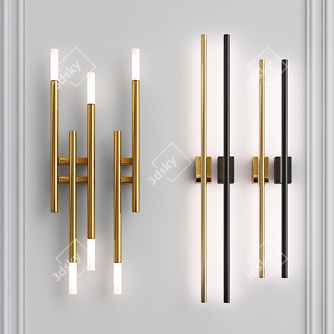 Elegant Scandinavian and Urban chic Wall Collection 3D model image 2