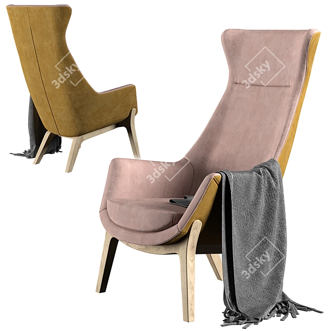 Grilli Wilde Armchair: Elevated Elegance 3D model image 1