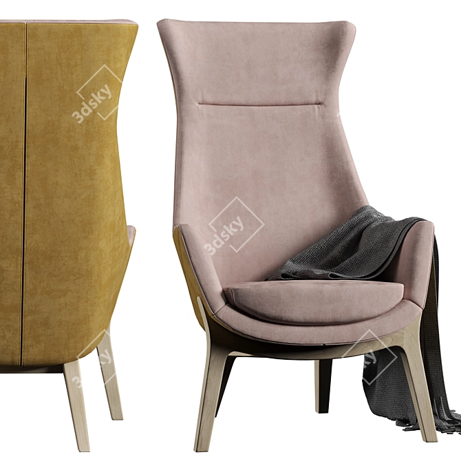 Grilli Wilde Armchair: Elevated Elegance 3D model image 3