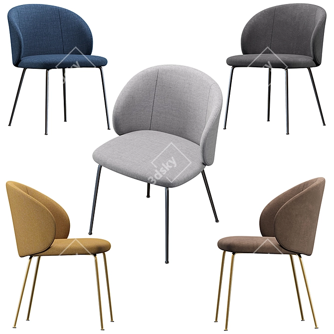 Elegant Laforma Chair Minna 3D model image 1