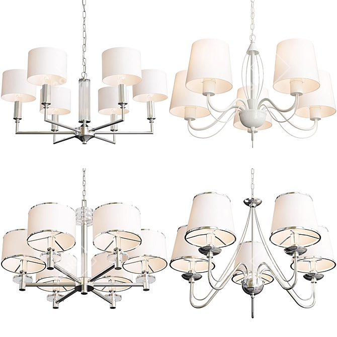 Luxurious Chandelier Collection - 7 Piece 3D model image 5