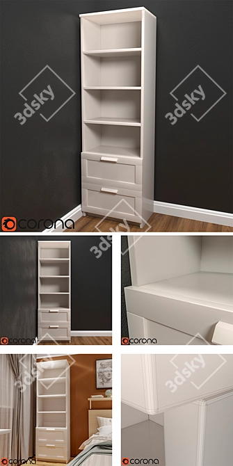 Versatile Storage Solution: IKEA Brimnes 3D model image 5