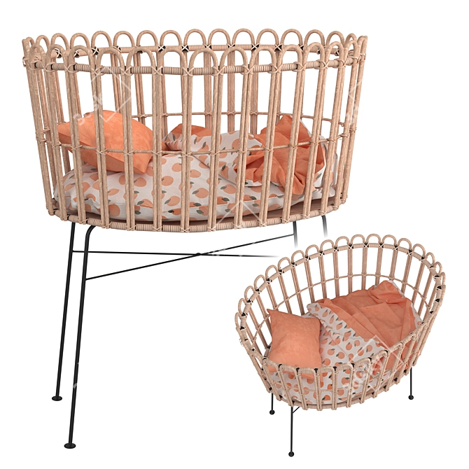 CozyDreams Bassinet: Zara Home 3D model image 1