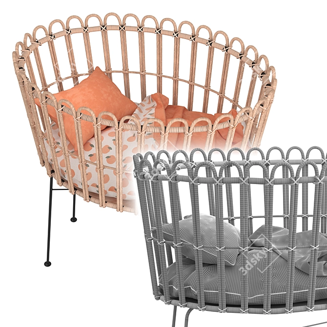 CozyDreams Bassinet: Zara Home 3D model image 2