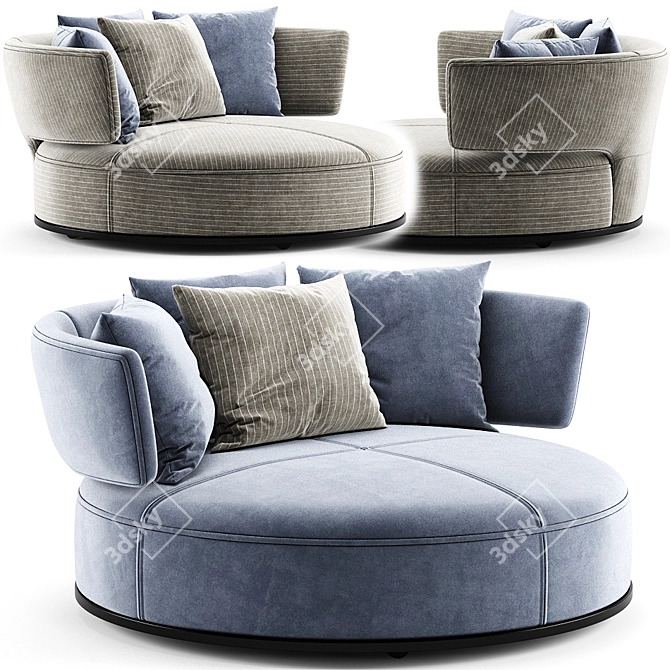 Elegant Comfort: Amoenus Sofa 3D model image 1