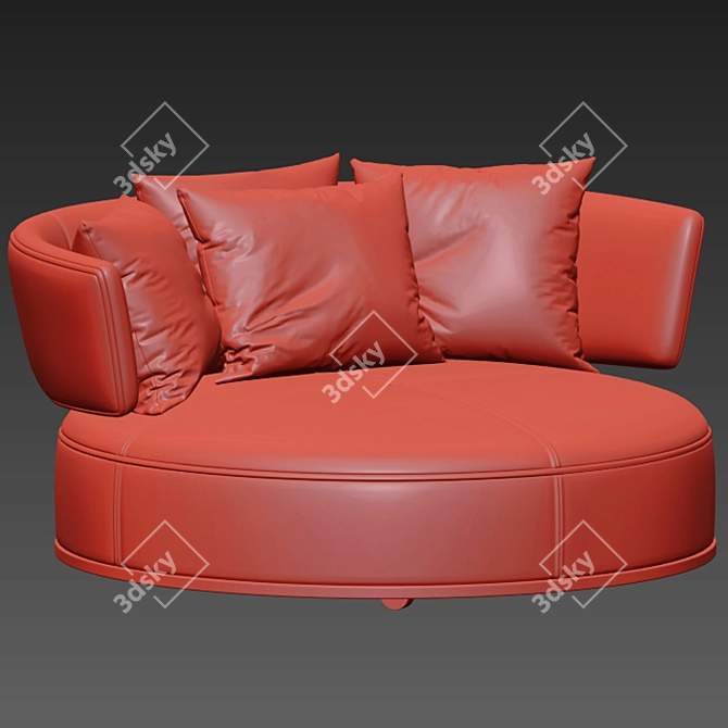 Elegant Comfort: Amoenus Sofa 3D model image 3