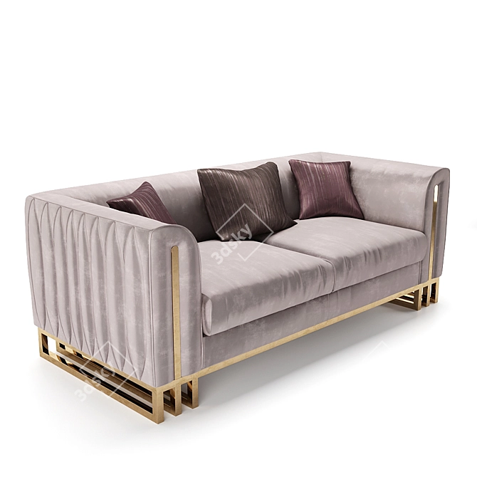 Elegant Neoclassic Sofa 3D model image 3