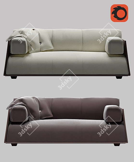 Professional 3D Sofa Model: Highly Detailed & Ready for Architectural Visualizations 3D model image 1