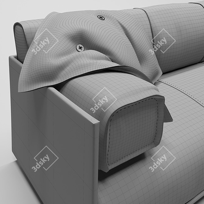 Professional 3D Sofa Model: Highly Detailed & Ready for Architectural Visualizations 3D model image 4