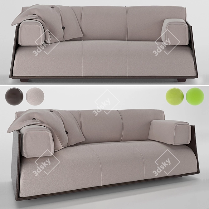 Professional 3D Sofa Model: Highly Detailed & Ready for Architectural Visualizations 3D model image 17