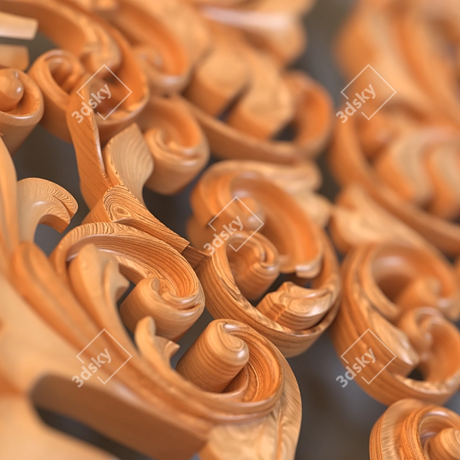 Title: Elegant Vray Ornament 3D model image 2