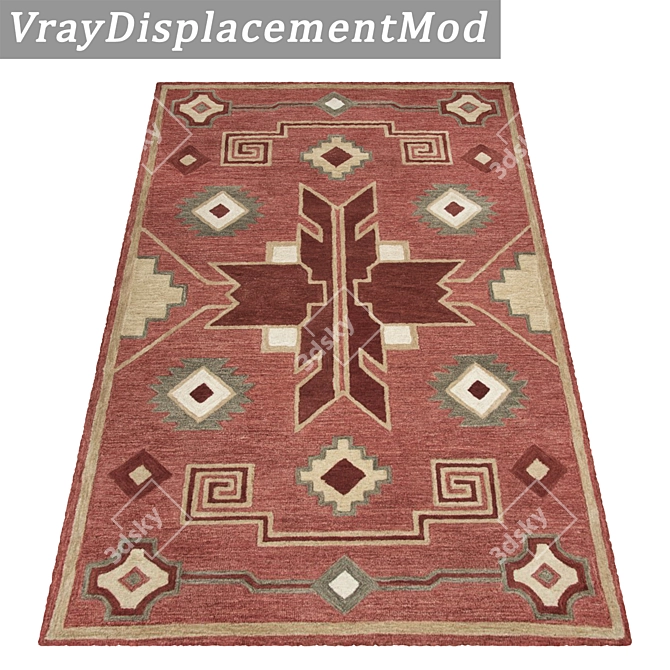 High-Quality Rug Set: 3 Variations 3D model image 3