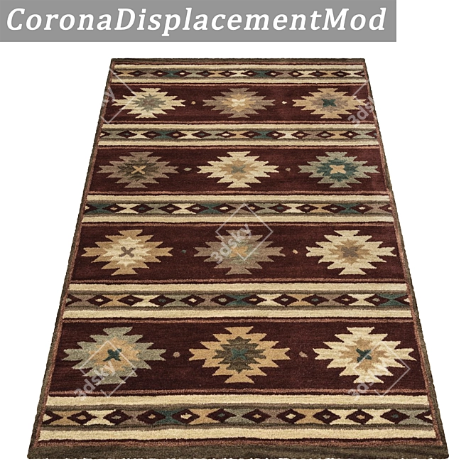 High-Quality Rug Set: 3 Variations 3D model image 4