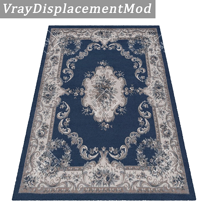 Versatile 3-Piece Carpet Set 3D model image 3