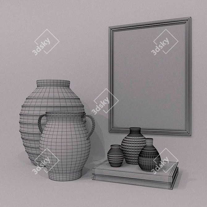 Elegant Decor Vases 3D model image 3