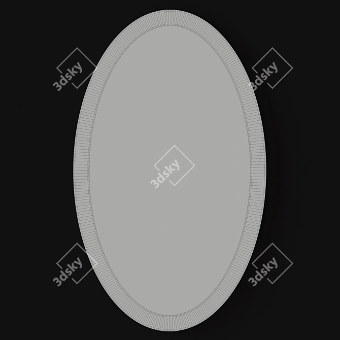 Sleek Alavann Rodeo 60 Mirror with Backlight 3D model image 3