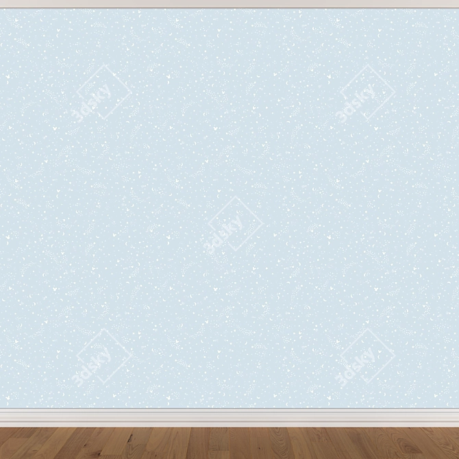 Seamless Wallpaper Set in 3 Colors 3D model image 2