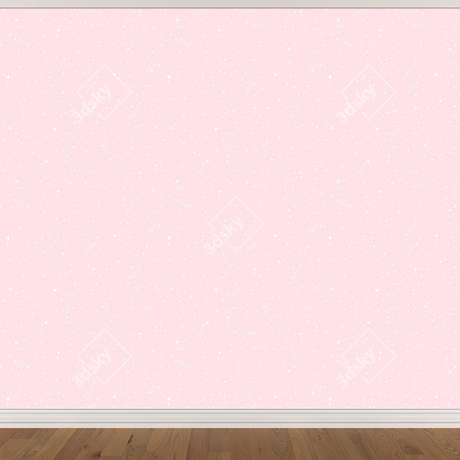 Seamless Wallpaper Set in 3 Colors 3D model image 4