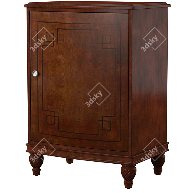 Elegant Bar Cabinet with Wine Storage 3D model image 3