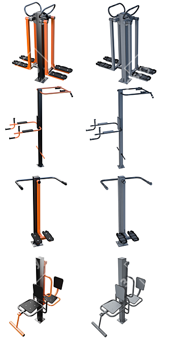 Portable Street Fitness Equipment 3D model image 2