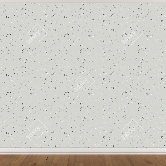 Seamless Wallpaper Set with 3 Colors 3D model image 2