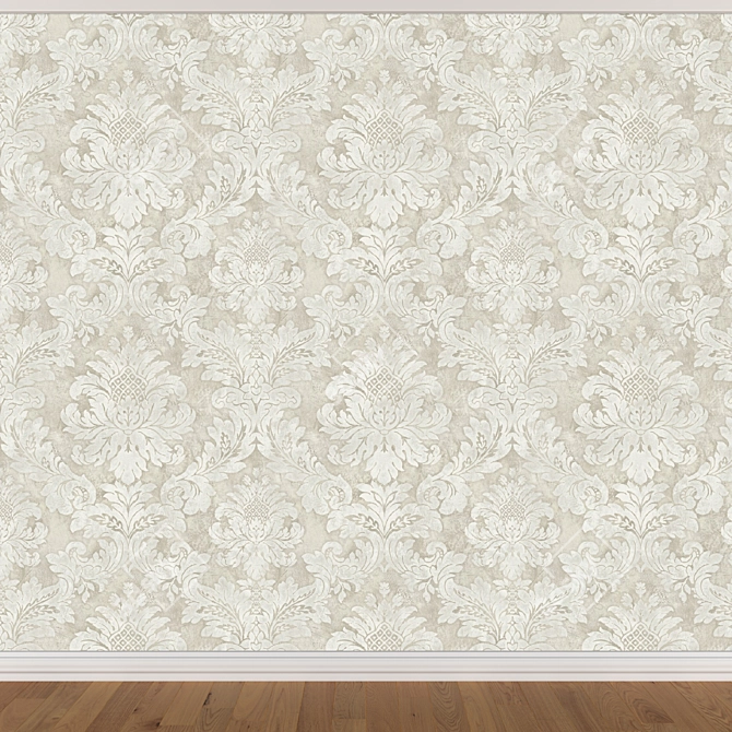 Seamless Wallpaper Set: 3 Colors 3D model image 3