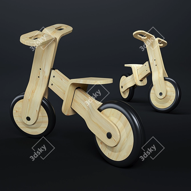 Elegant French Bicycle: Perfect for City Rides! 3D model image 2