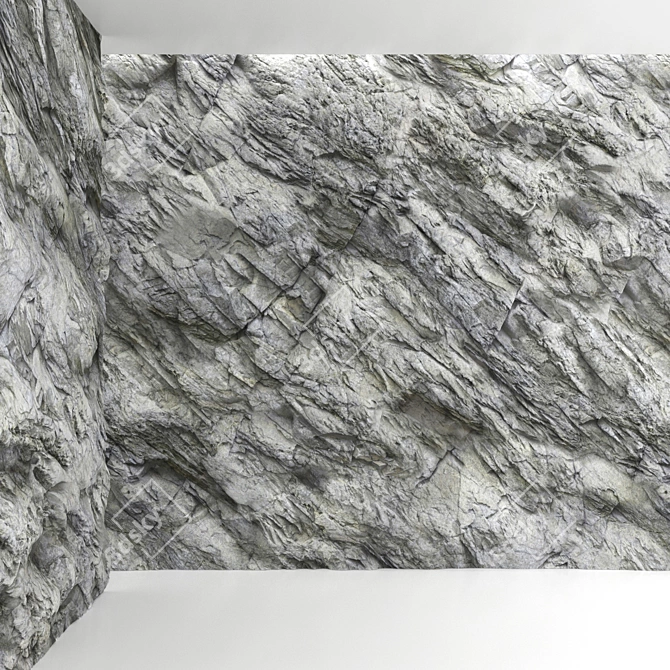 Rock Wall: High-Quality Textures for Realistic Rendering 3D model image 1