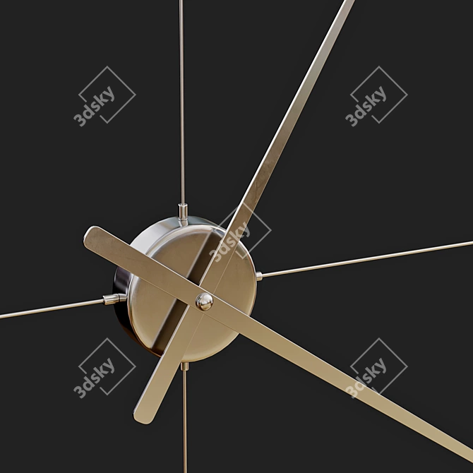 Modern Minimalist Wall Clock 3D model image 2