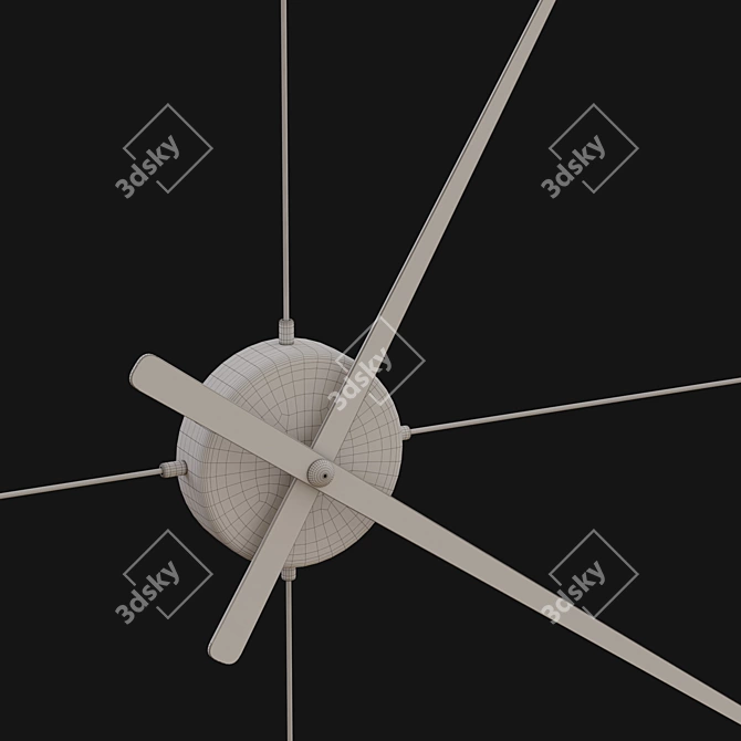 Modern Minimalist Wall Clock 3D model image 3