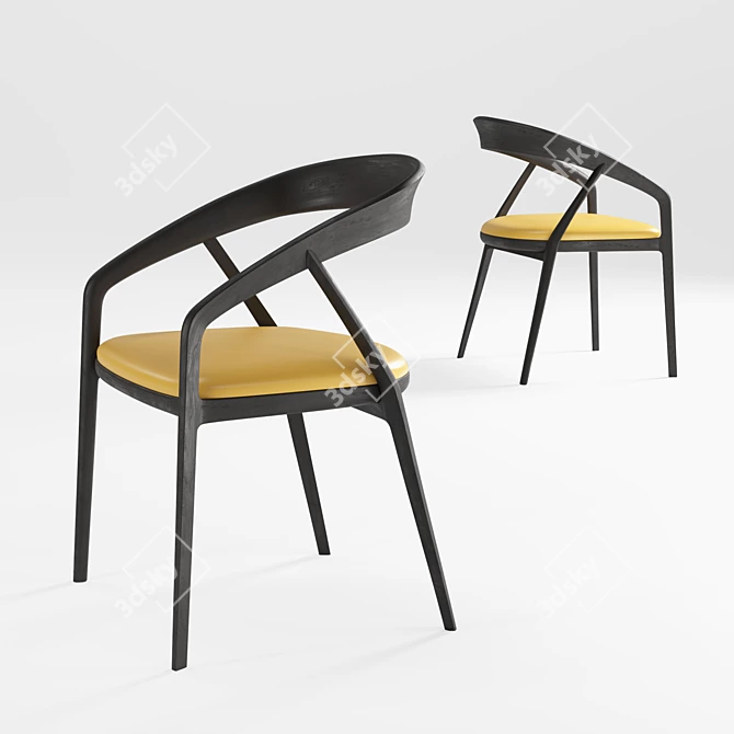 Sleek Modern Chair 3D model image 1