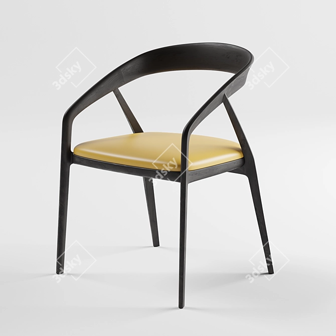 Sleek Modern Chair 3D model image 3