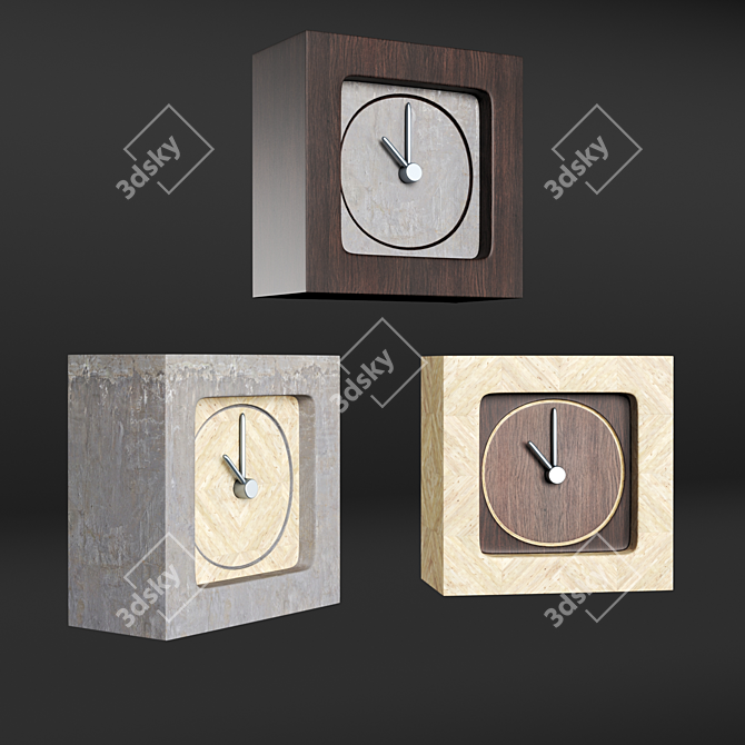 Elegant Timepiece with Premium Texture 3D model image 2