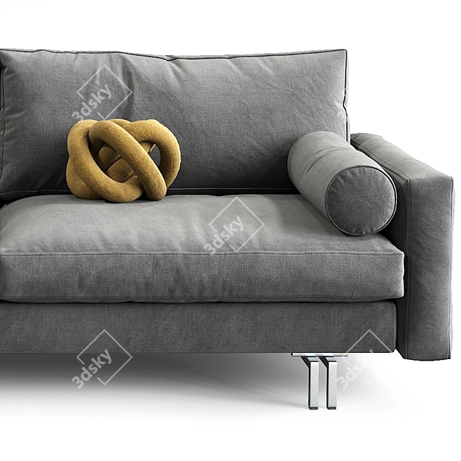 Modern Interface Sofa in Blues 3D model image 1