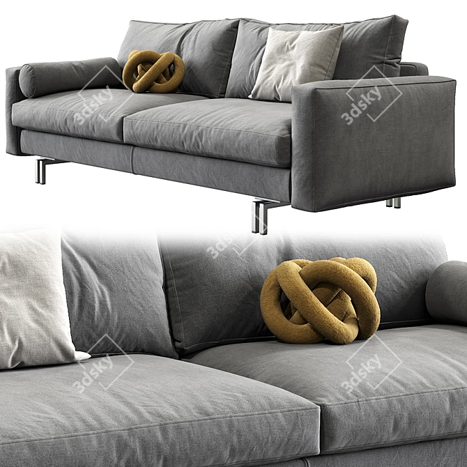 Modern Interface Sofa in Blues 3D model image 2