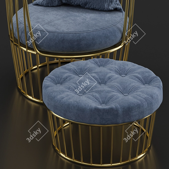 Regal Birdcage Throne 3D model image 3