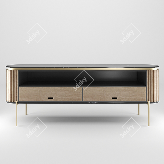 Elegant Reisen TV Console 3D model image 1