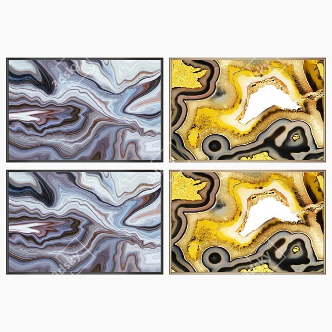 Mixed Frame Wall Art Set 3D model image 2