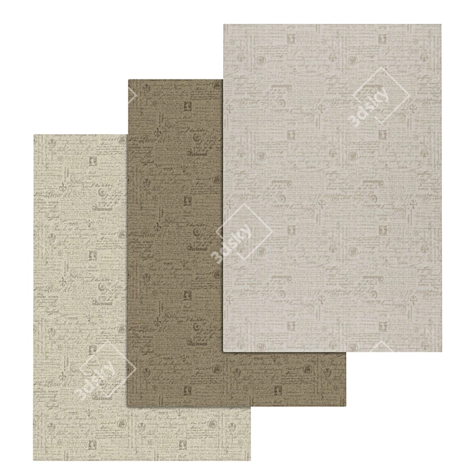 Luxury Carpet Set: High Quality Textures 3D model image 1