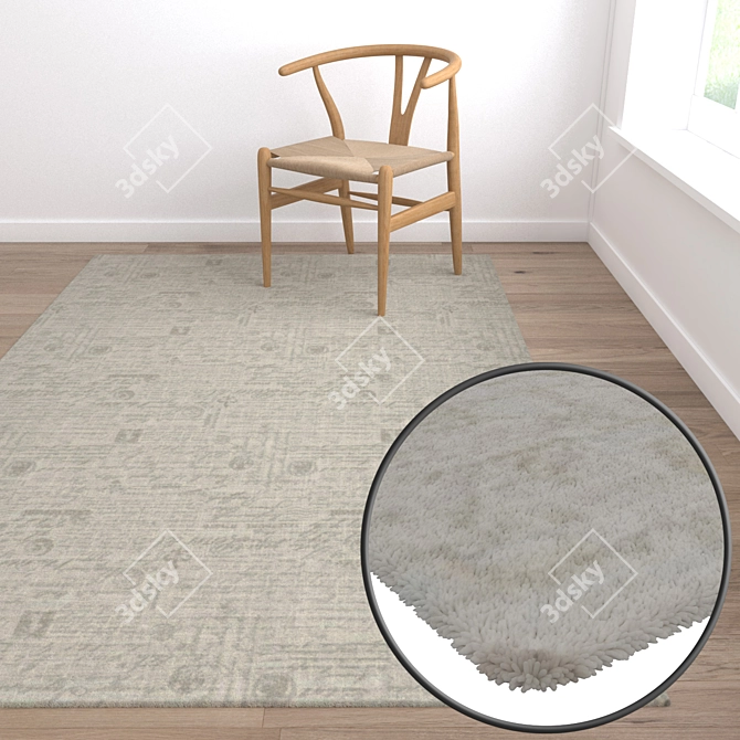 Luxury Carpet Set: High Quality Textures 3D model image 5