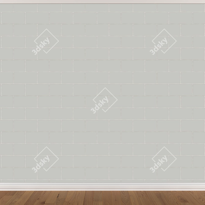 Title: Seamless Wallpaper Set - 3 Colors 3D model image 3